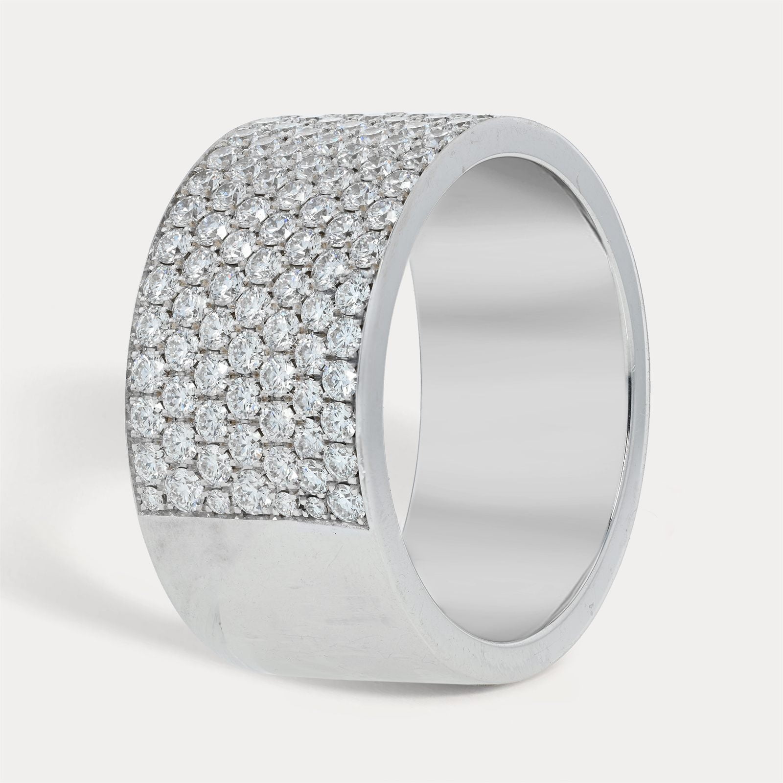 Extra-Wide Diamond Pavé Band