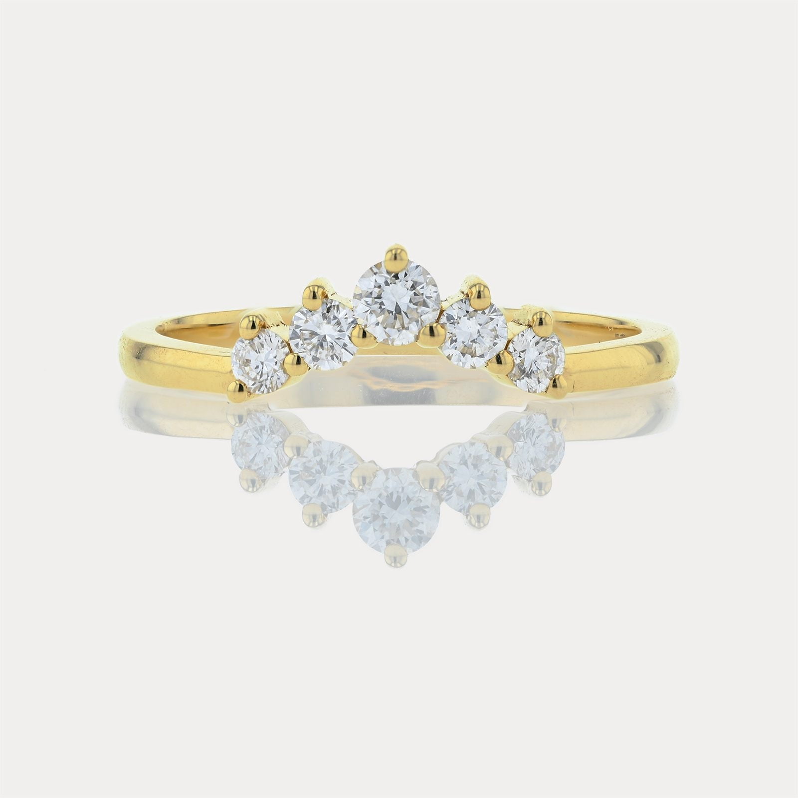 Yellow Gold Diamond Crown Ring