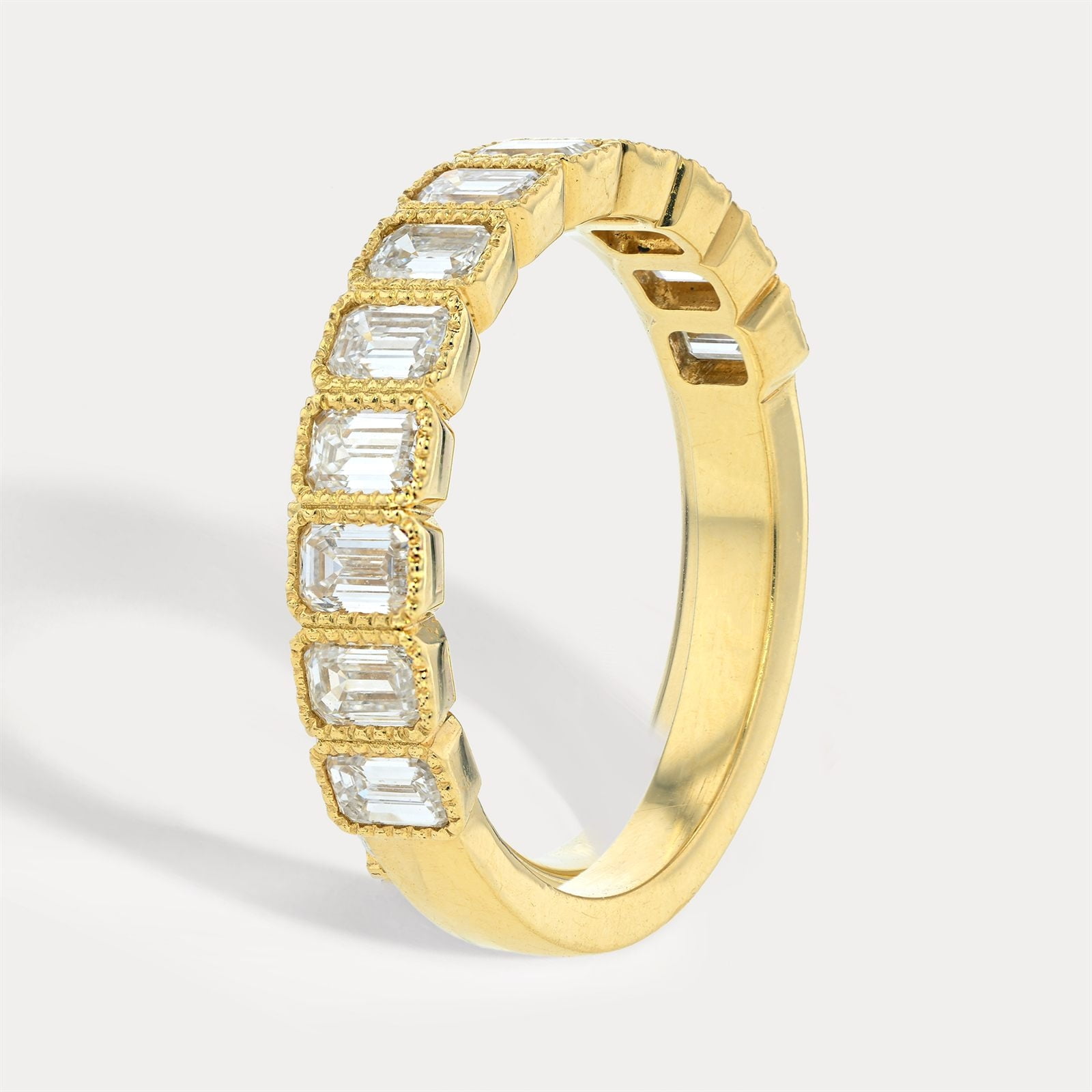 Yellow Gold Baguette Diamond Band