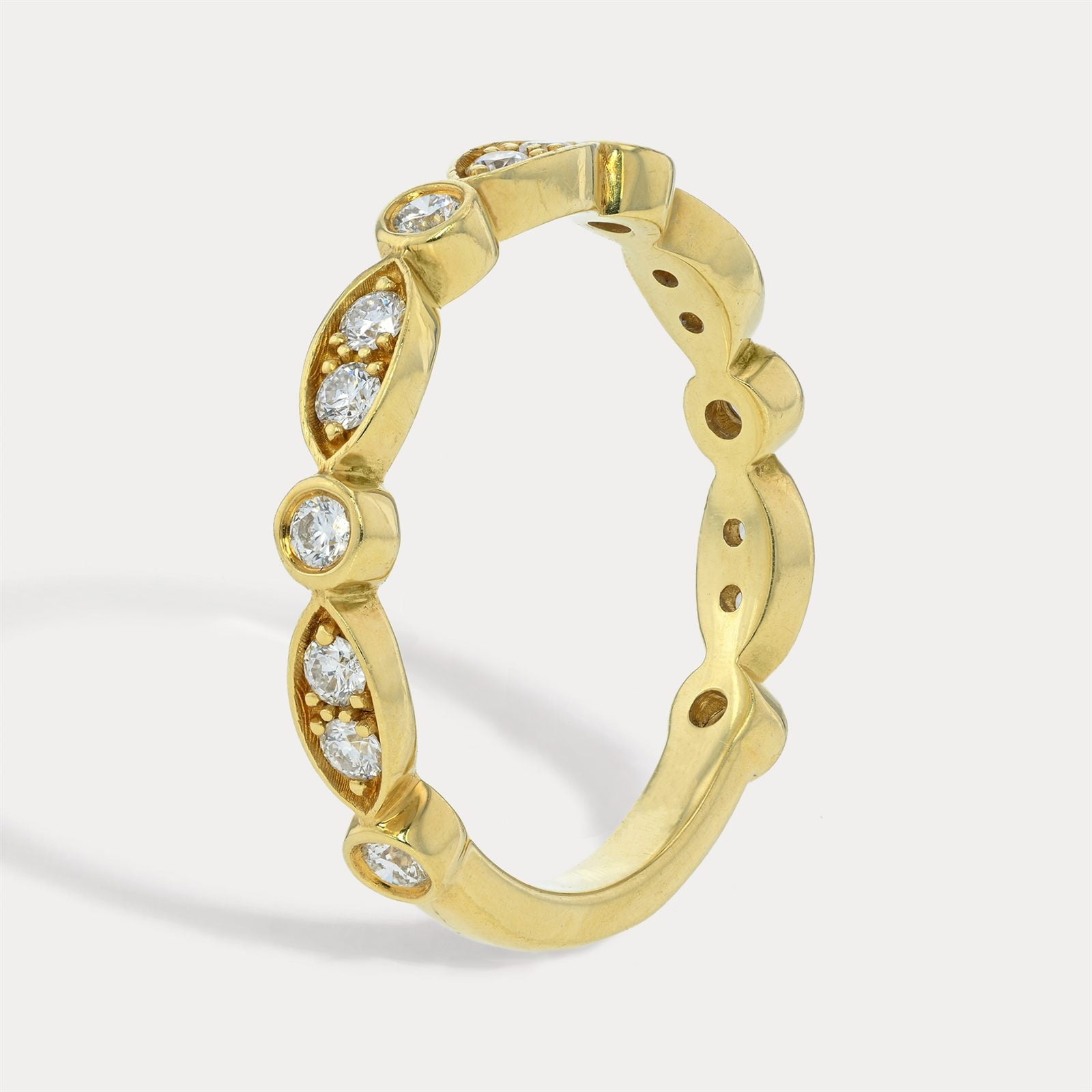 Yellow Gold Floating Diamond Band